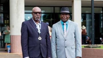 Uncle Paul Kabai and Uncle Pabai Pabai are challenging the federal government over climate change. (HANDOUT/GRATA FUND)