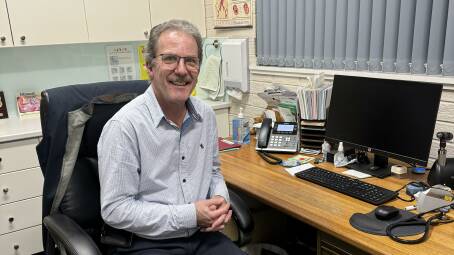 Richard Marshall in his consulting room at Singleton Heights Medical Practice. Picture Louise Nichols