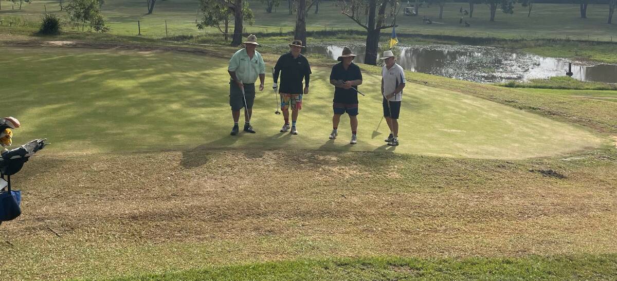 Branxton Golf Club has reopened their 8th green players pictured are Robert Hale, Steve Ross, Dean Clack and Richard Turnbull.