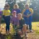 Sophie Nichols (Landcare), Michelle Willis (Singleton Council), Diana Thorning (Singleton Tidy Towns), Carol Burly (Singleton Lions Club), Ivy Willis and Charlie Hassett at the 2023 National Tree Day planting event. Picture supplied 