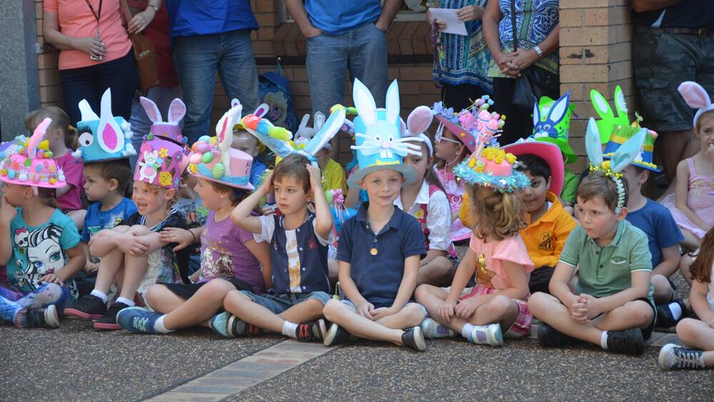 COLOURFUL EVENT: Singleton Heights Public School’s Easter Hat parade attracted a big crowd last Thursday.