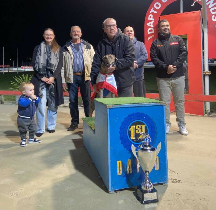 Col Pomeroy with his daughter Tahleea and grandson Lucas at the presentation of the 2024 Ladbrokes Silver Collar at Dapto. Picture supplied