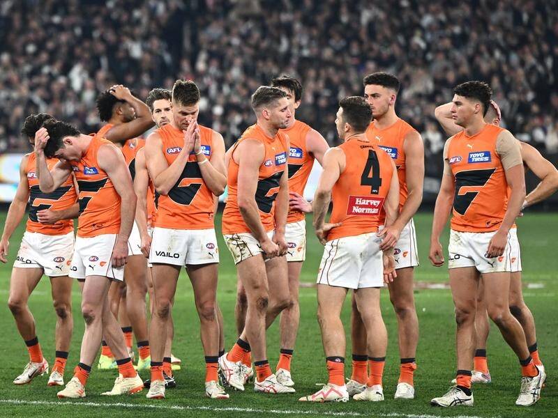 The Giants went oh so close against Collingwood in the 2023 preliminary final. (Joel Carrett/AAP PHOTOS)